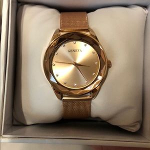 Geneva rose gold watch